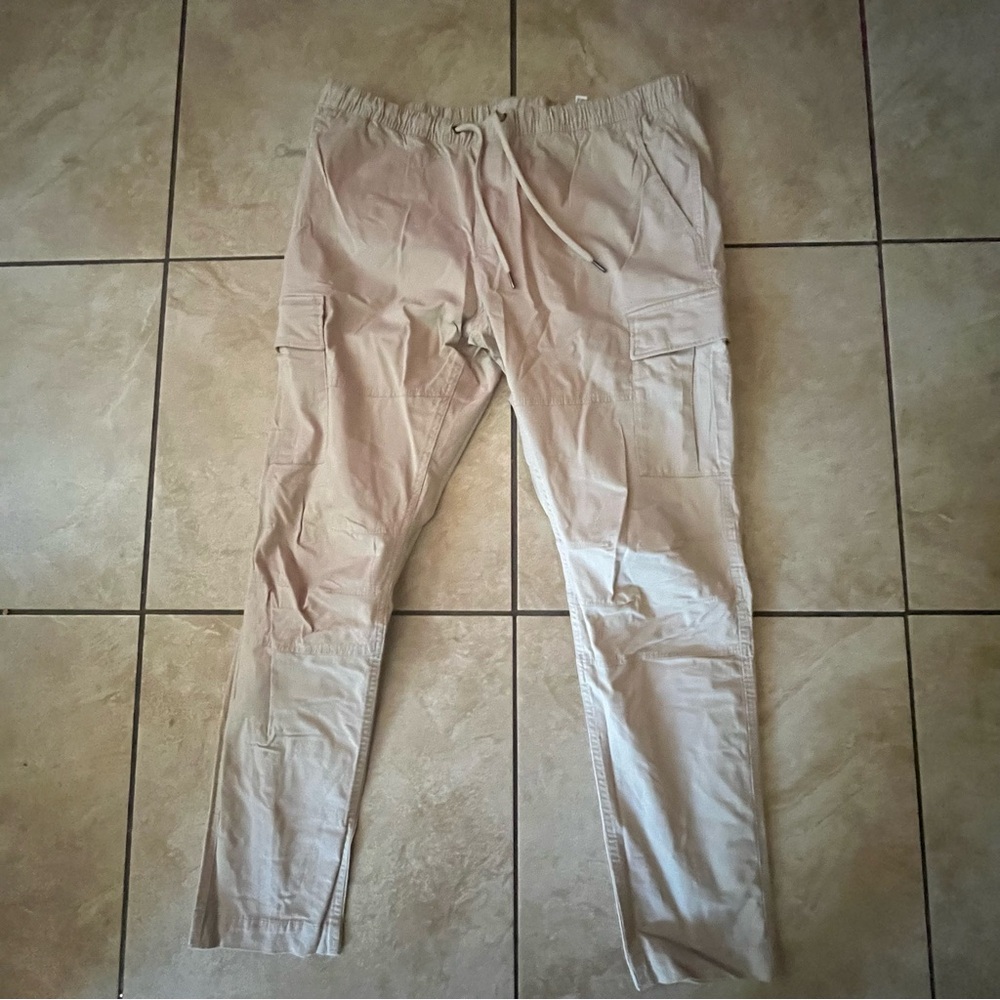 H&M Beige Cargo Pants Slim Fit Size XL Excellent Condition